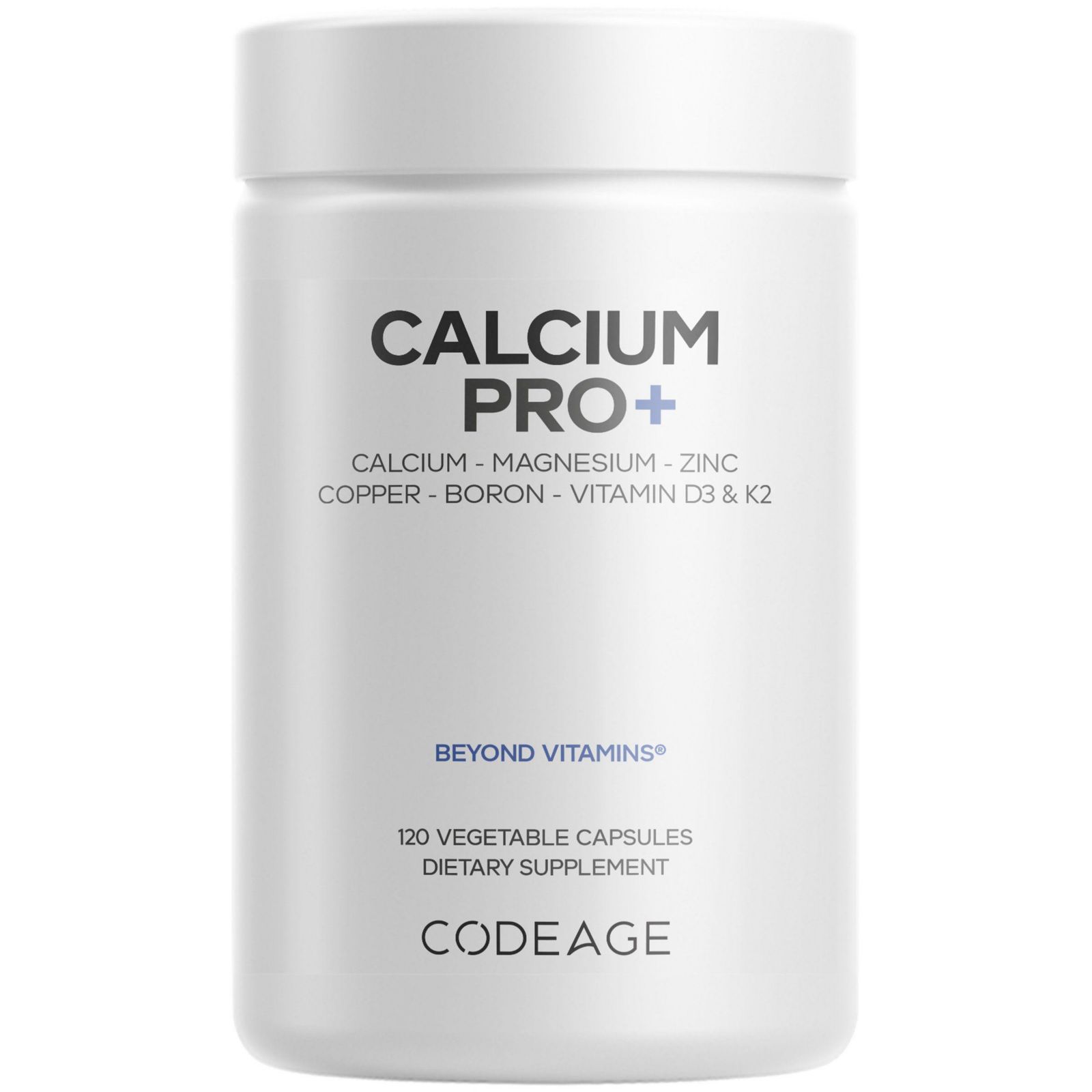 Кальций Codeage 250mg Supplement, Vitamin D3, Magnesium, Zinc Copper, Boron, Vitamin K2