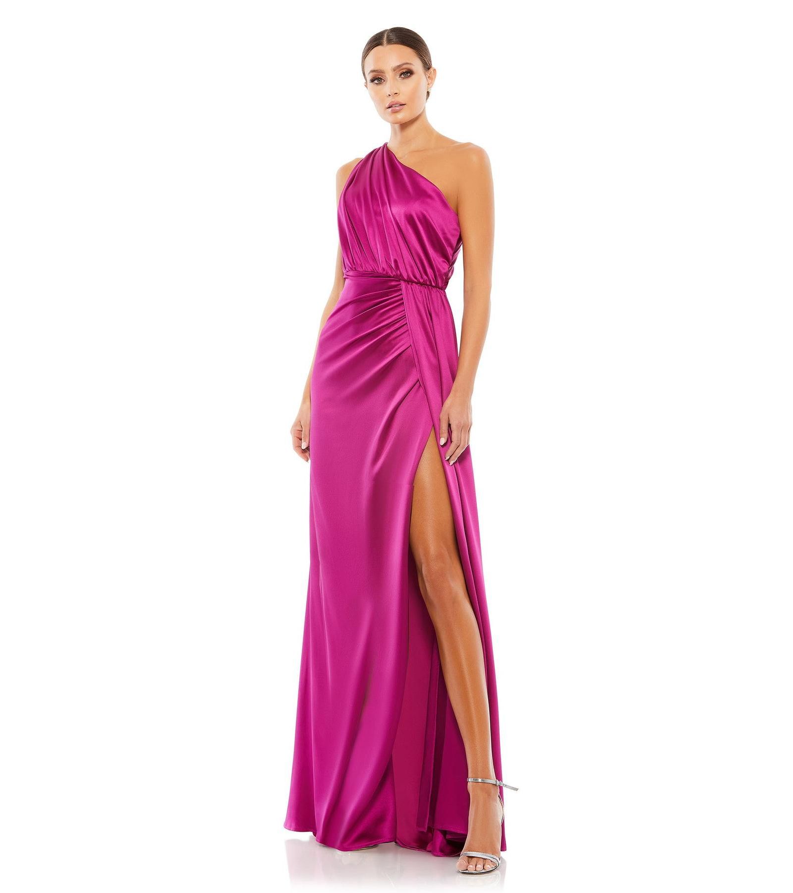 Вечернее платье Mac Duggal Women's Ieena Draped One Shoulder Satin