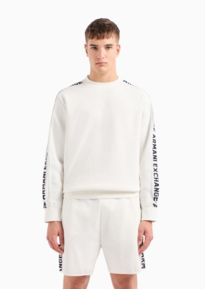 Мужской свитшот A|X Armani Exchange Jacquard Logo Sleeve Crewneck