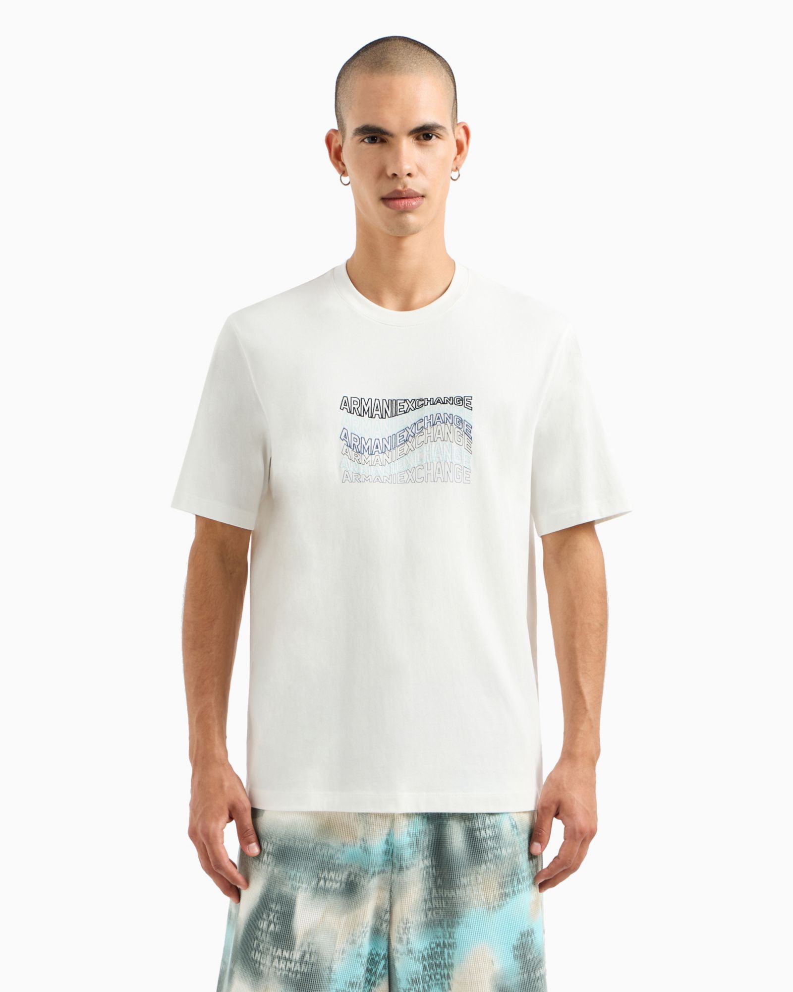 Мужская футболка A|X Armani Exchange Cotton Wave Logo Print