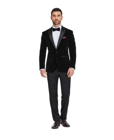 Мужской смокинг Gino Vitale 2-Piece Velvet Peak Lapel Slim-Fit