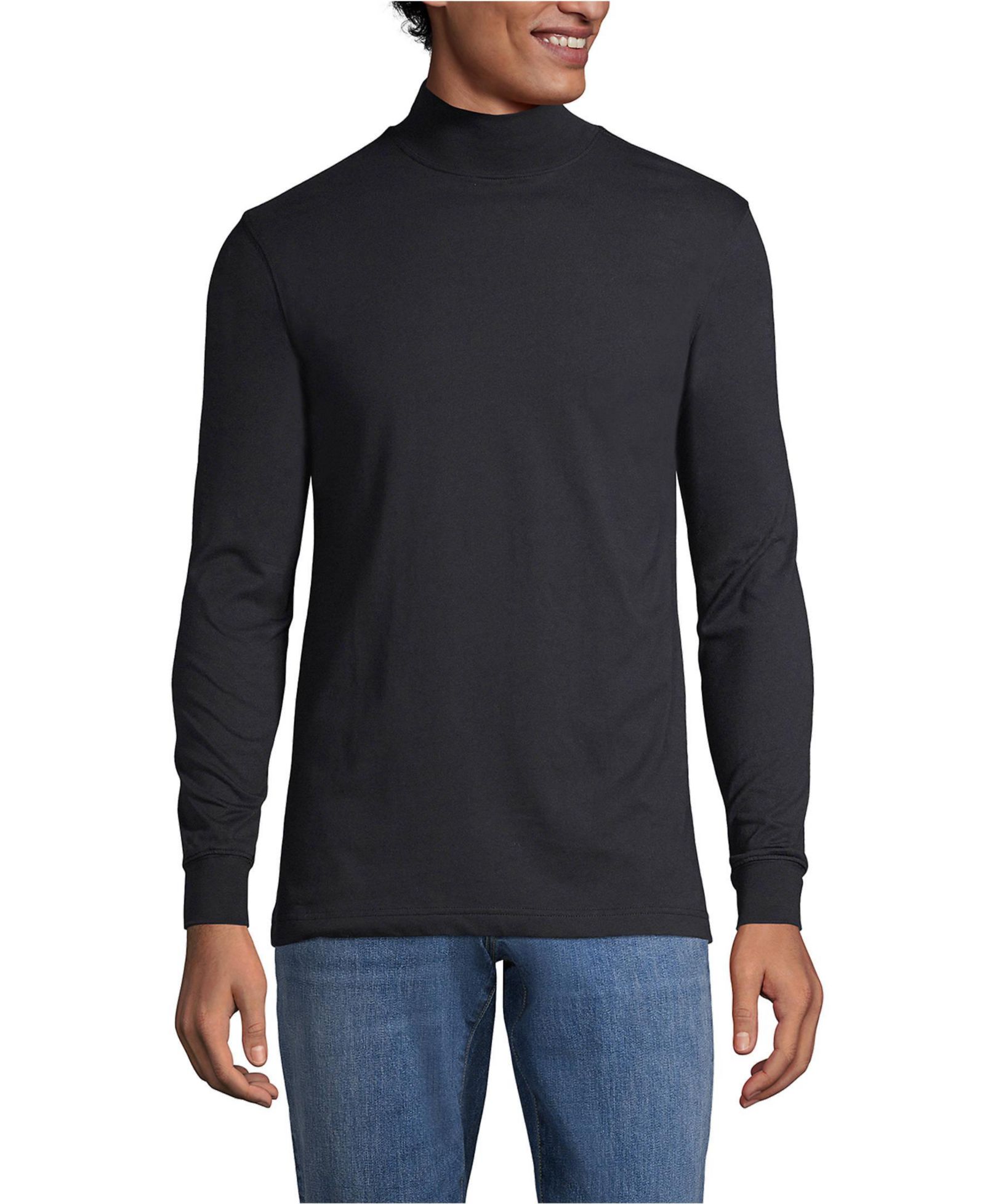 Lands' End Мужской джемпер с высоким горлом Super-T
