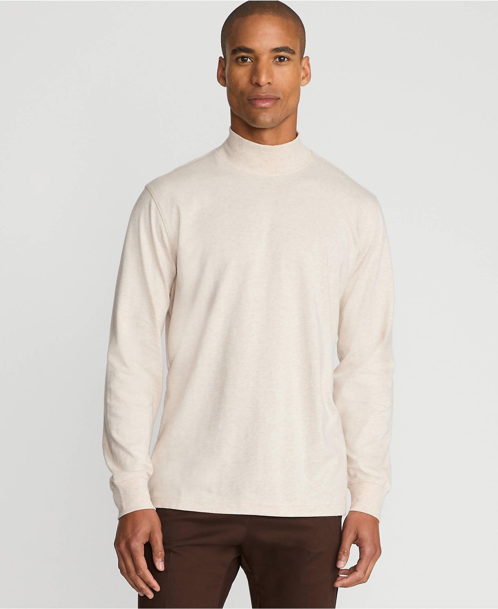 Lands' End Men's Super-T Mock Turtleneck