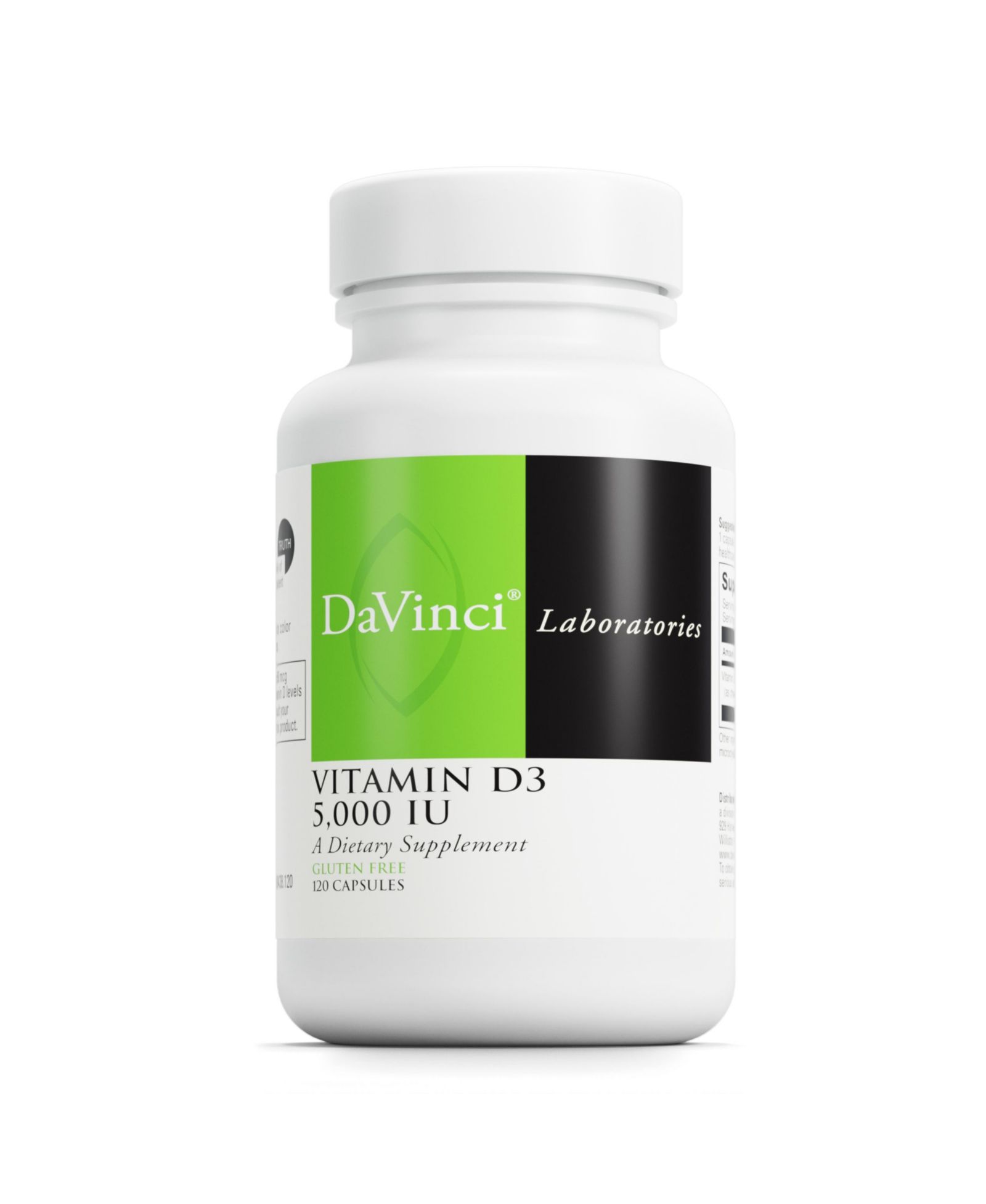 Пищевая добавка DaVinci Labs Vitamin D3 5000 IU для здоровья костей и иммунитета
