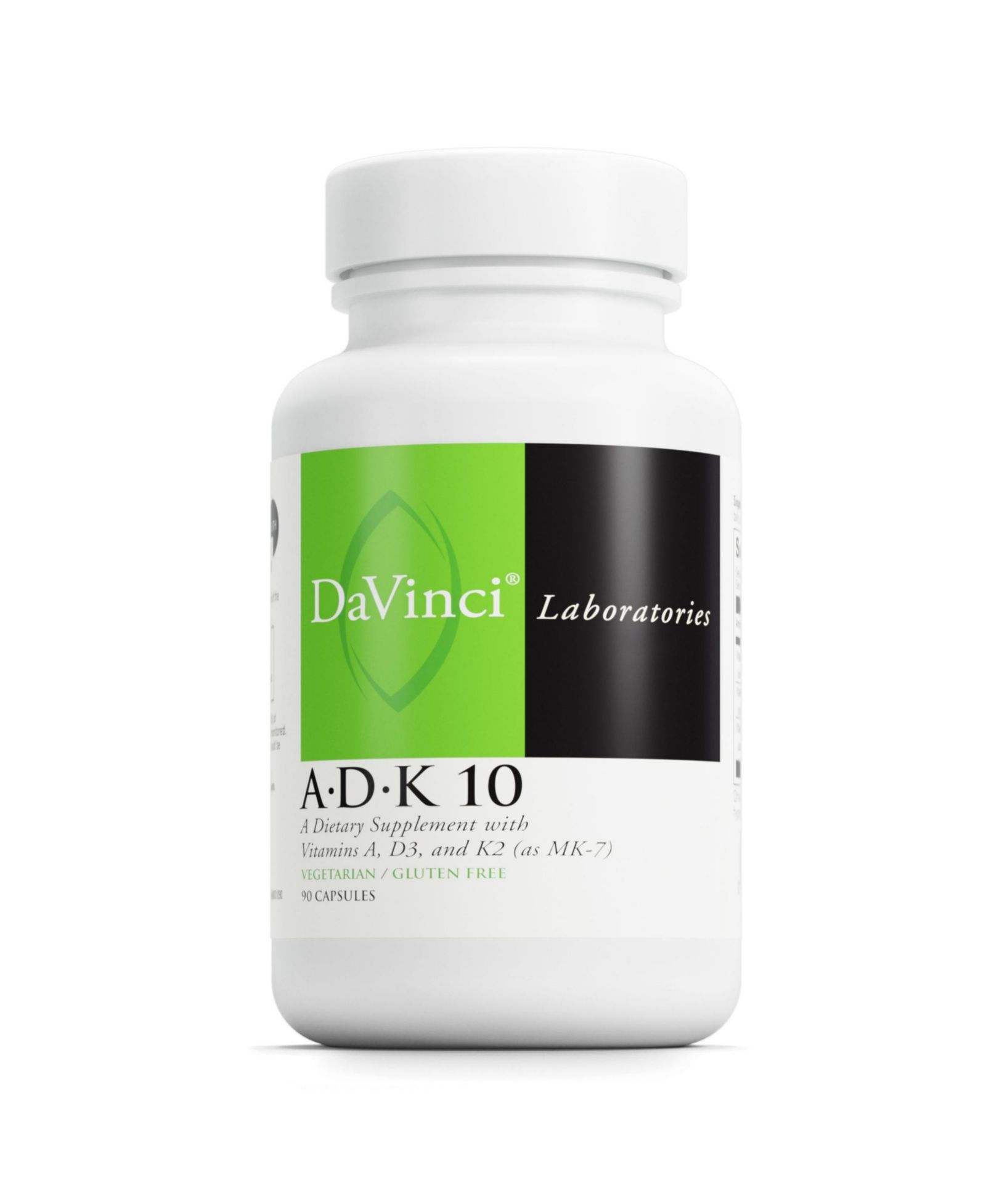 Пищевая добавка DaVinci Labs ADK 10 для поддержки костной структуры, здоровья сердца и иммунитета - Gluten-Free