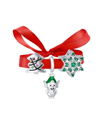 Ювелирное украшение Bling Jewelry: эмалевая бусина-подвеска эльфа-помощника Санты для европейского браслета