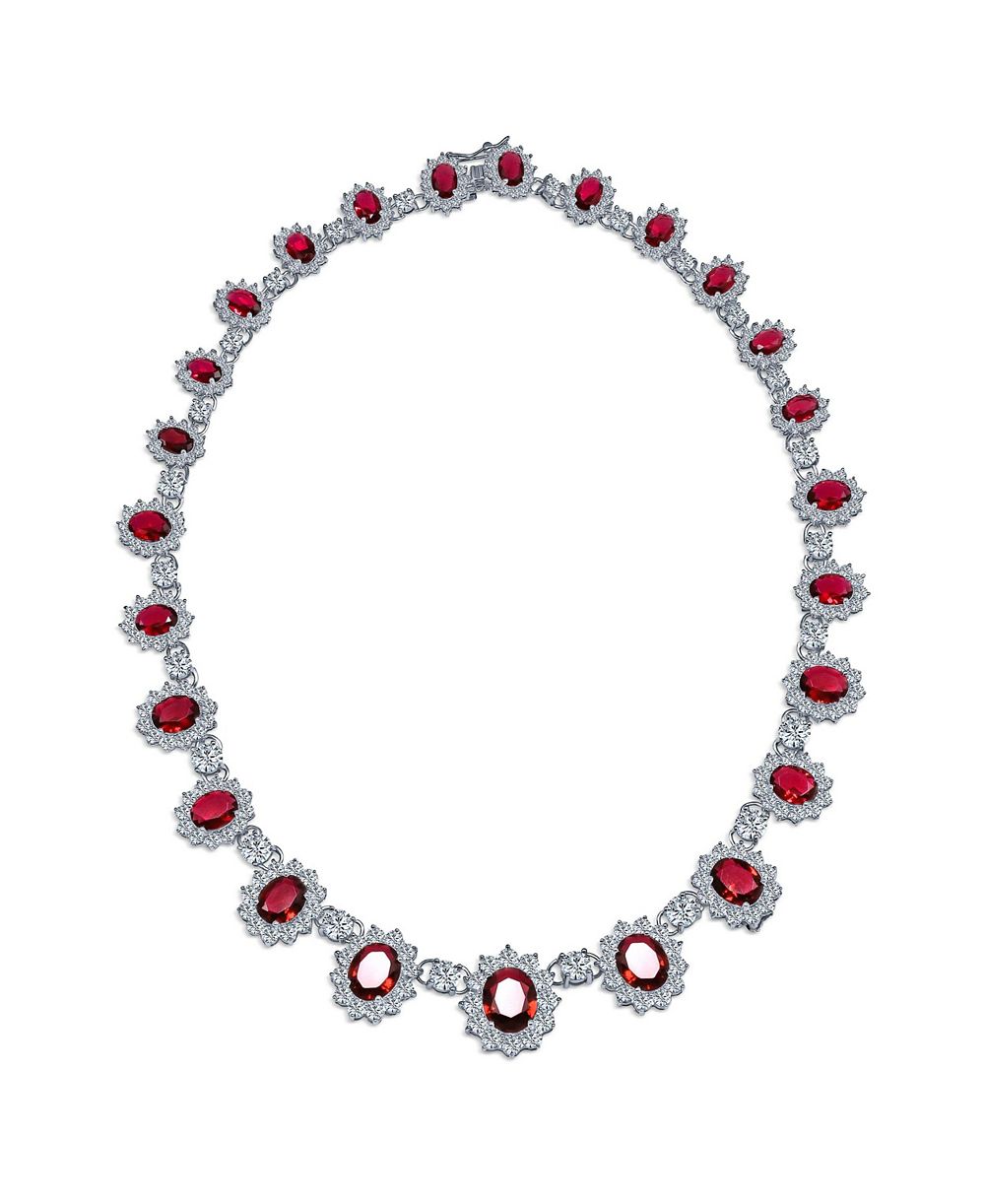 Bling Jewelry винтажное ожерелье с изумрудом и цирконием в стиле короны