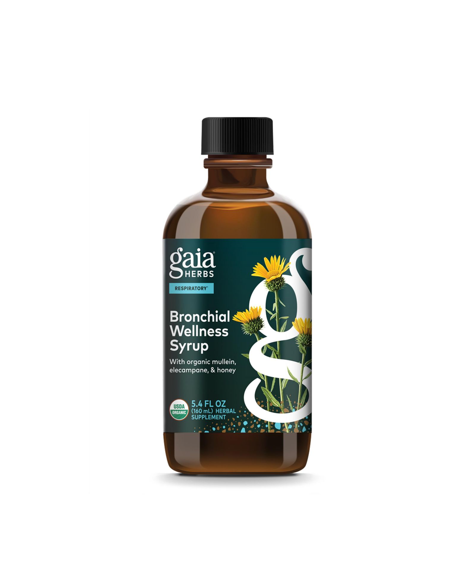 Сироп Gaia Herbs Bronchial Wellness для поддержания здоровья легких 5.4 Fl Oz