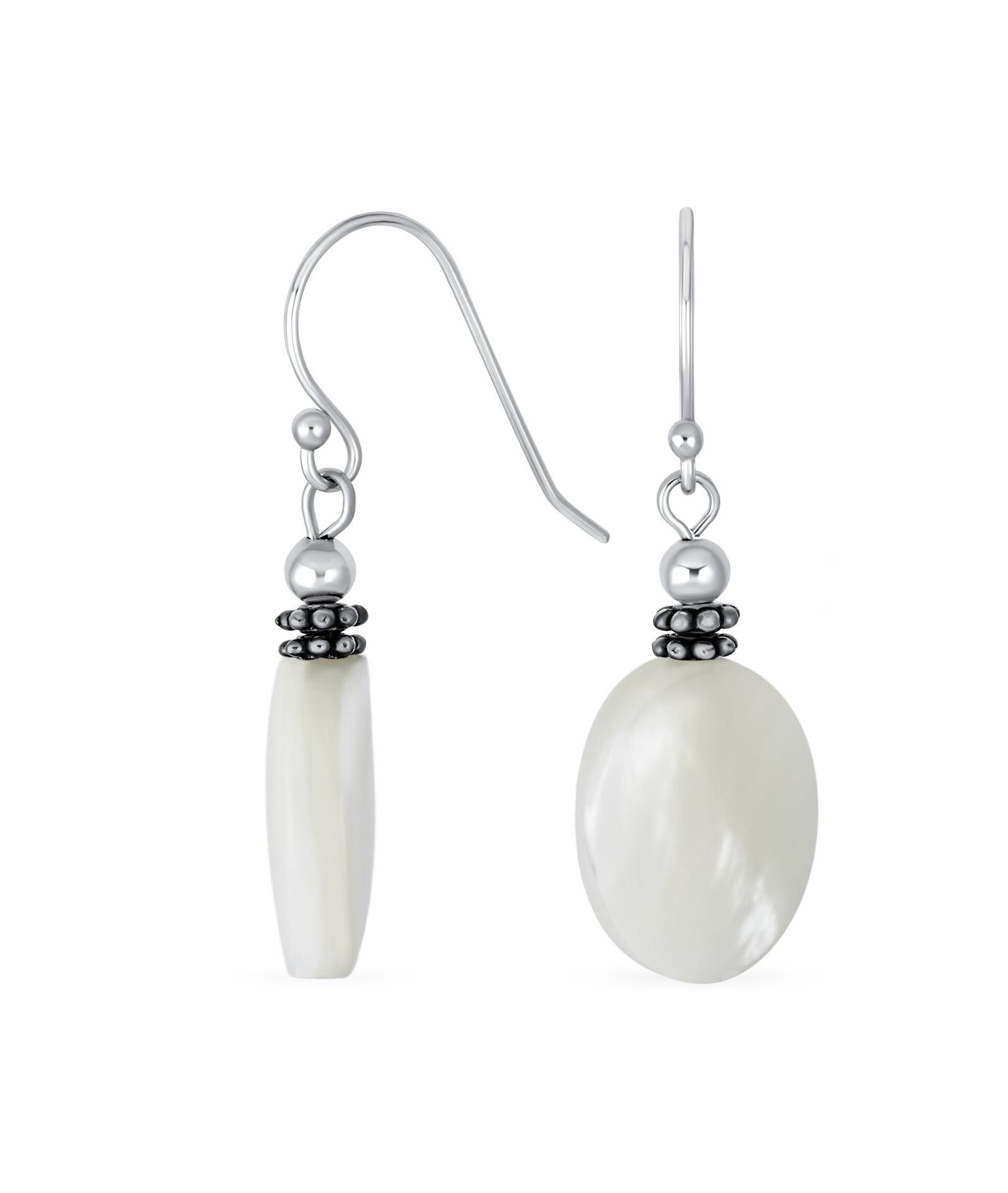 Серьги-подвески Bling Jewelry Bali Style с перламутром и бисером