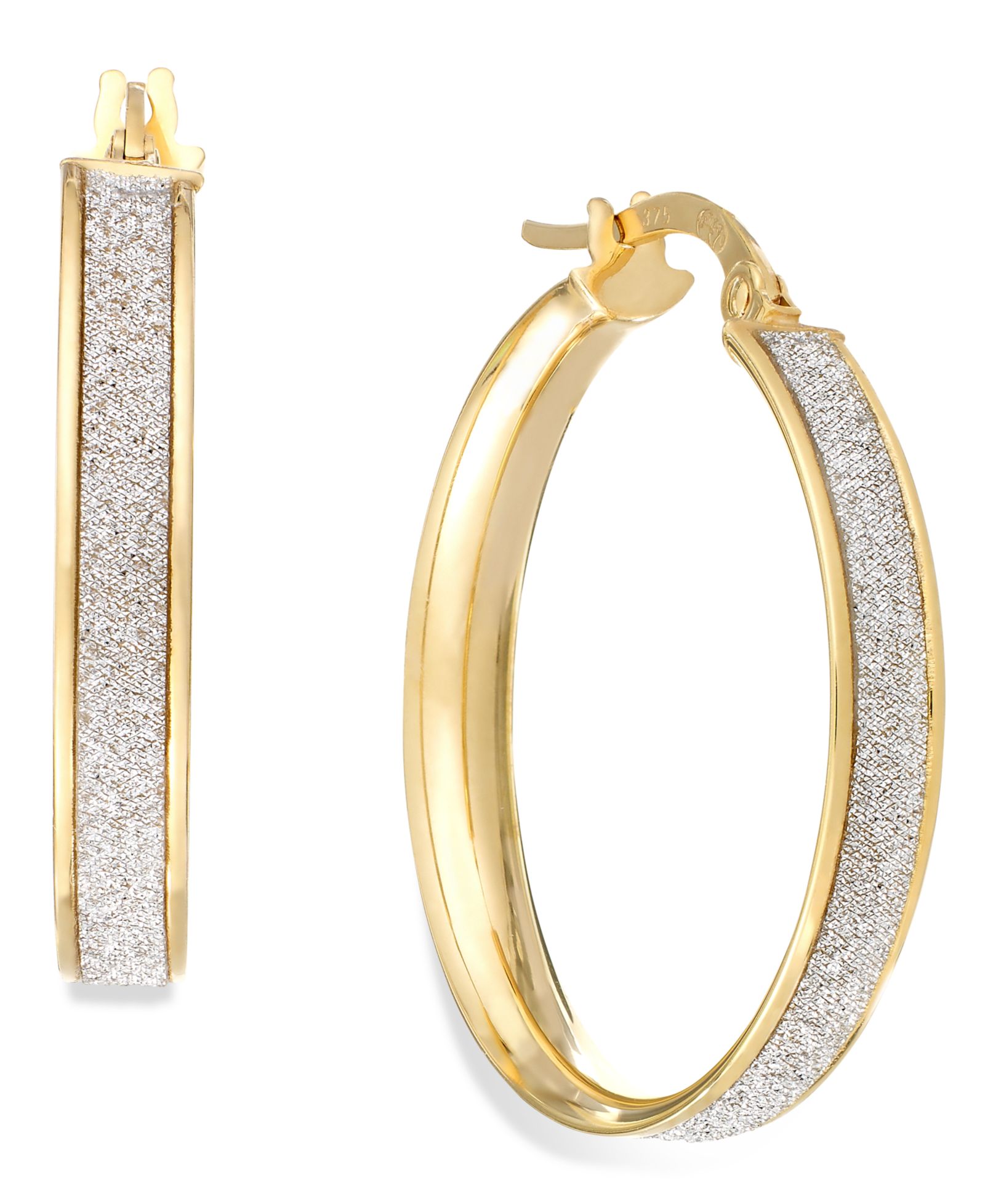 Серьги-кольца с золотым блеском 14k Gold (20mm)