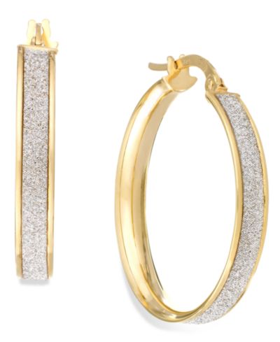 Серьги-кольца с золотым блеском 14k Gold (20mm)