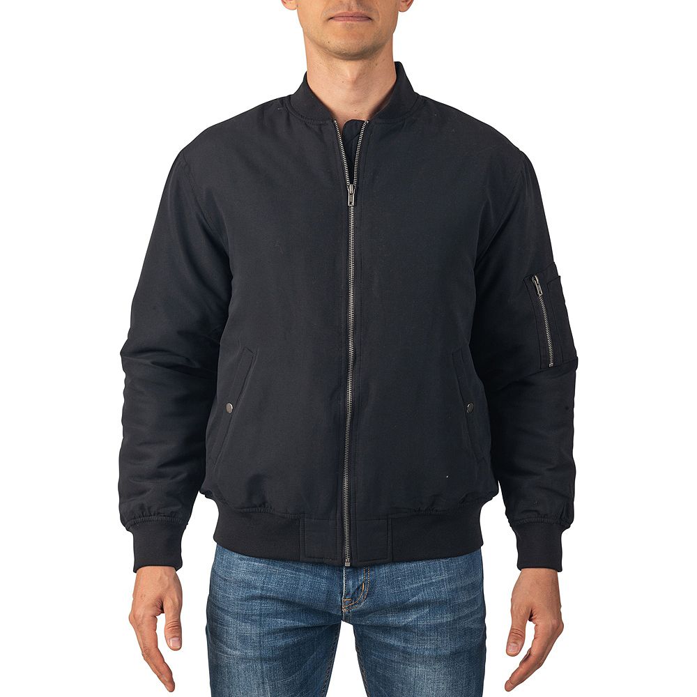 Alpine Swiss Men's Damon Bomber Jacket | Warm Quilted Flight Jacket with Pockets – Stylish Windbreaker for Casual & Layering | Versatile Outerwear