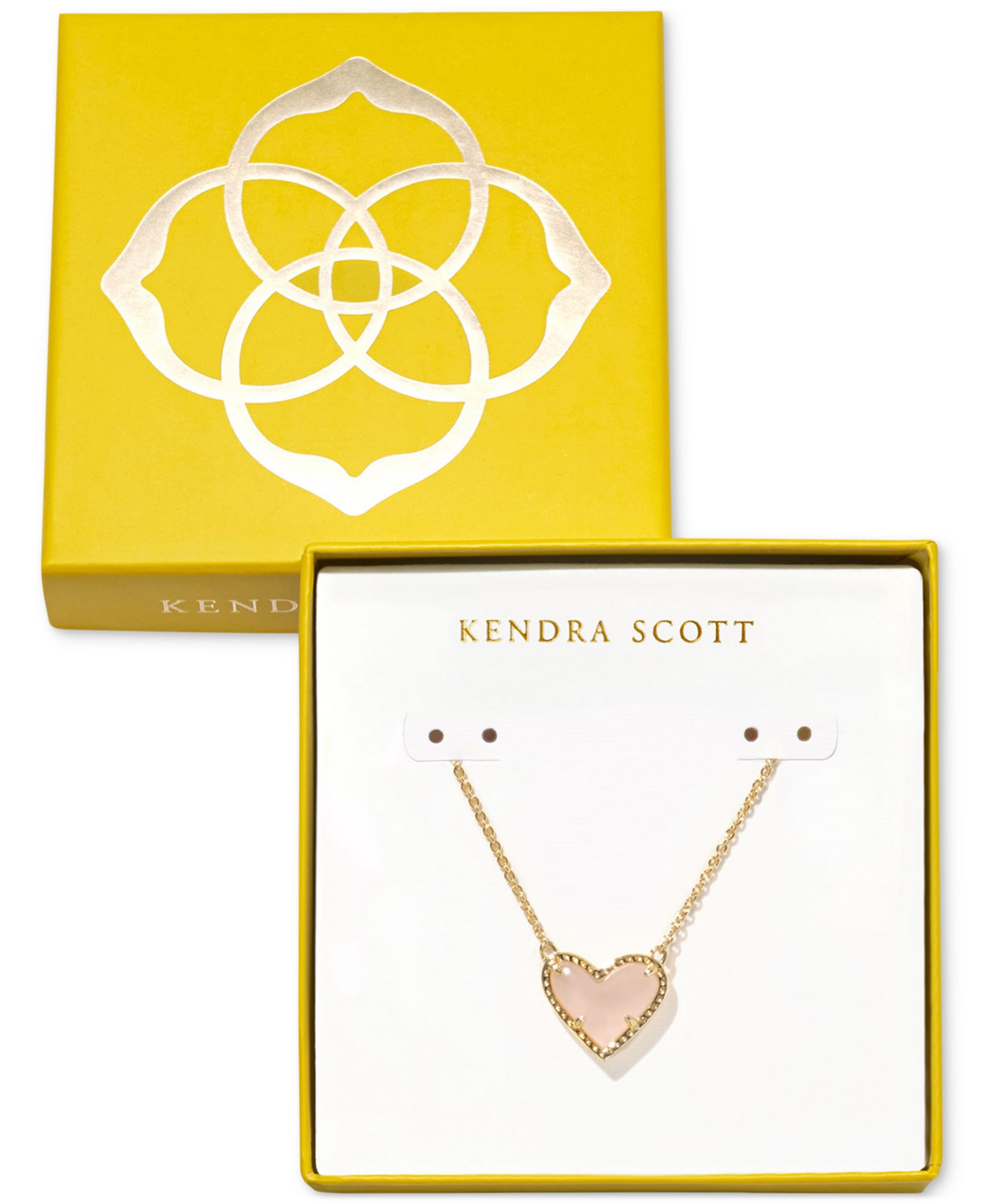 Kendra Scott Подвеска-кулон Gemstone Heart, позолоченное золото 14k