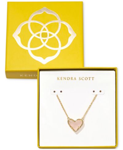 Kendra Scott Подвеска-кулон Gemstone Heart, позолоченное золото 14k