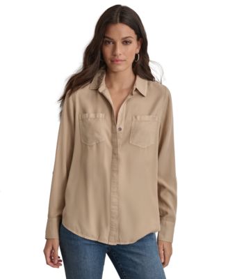 Женская рубашка DKNY Jeans Roll-Tab-Sleeve Button-Front