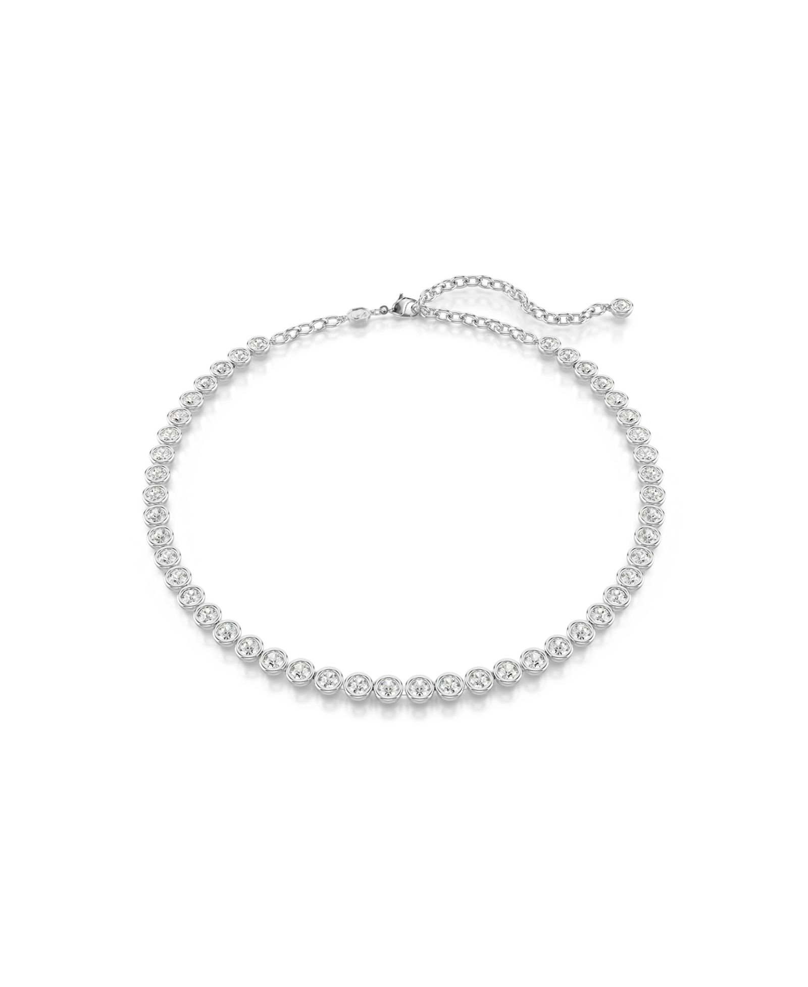 Swarovski Ожерелье Imber Tennis с круглыми белыми бриллиантами и родиевым покрытием