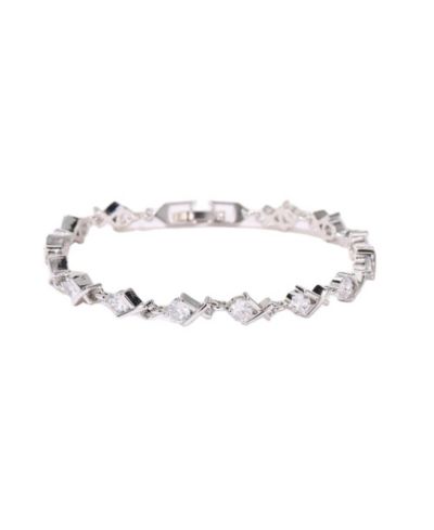 XO Tennis Bracelet for Women with Round Cut  Cubic Zirconia Stones
