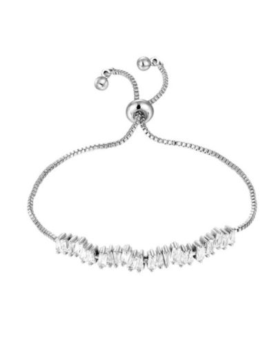 Dloria Браслет Tennis с регулируемой застежкой Spring Clasp из кубического циркония
