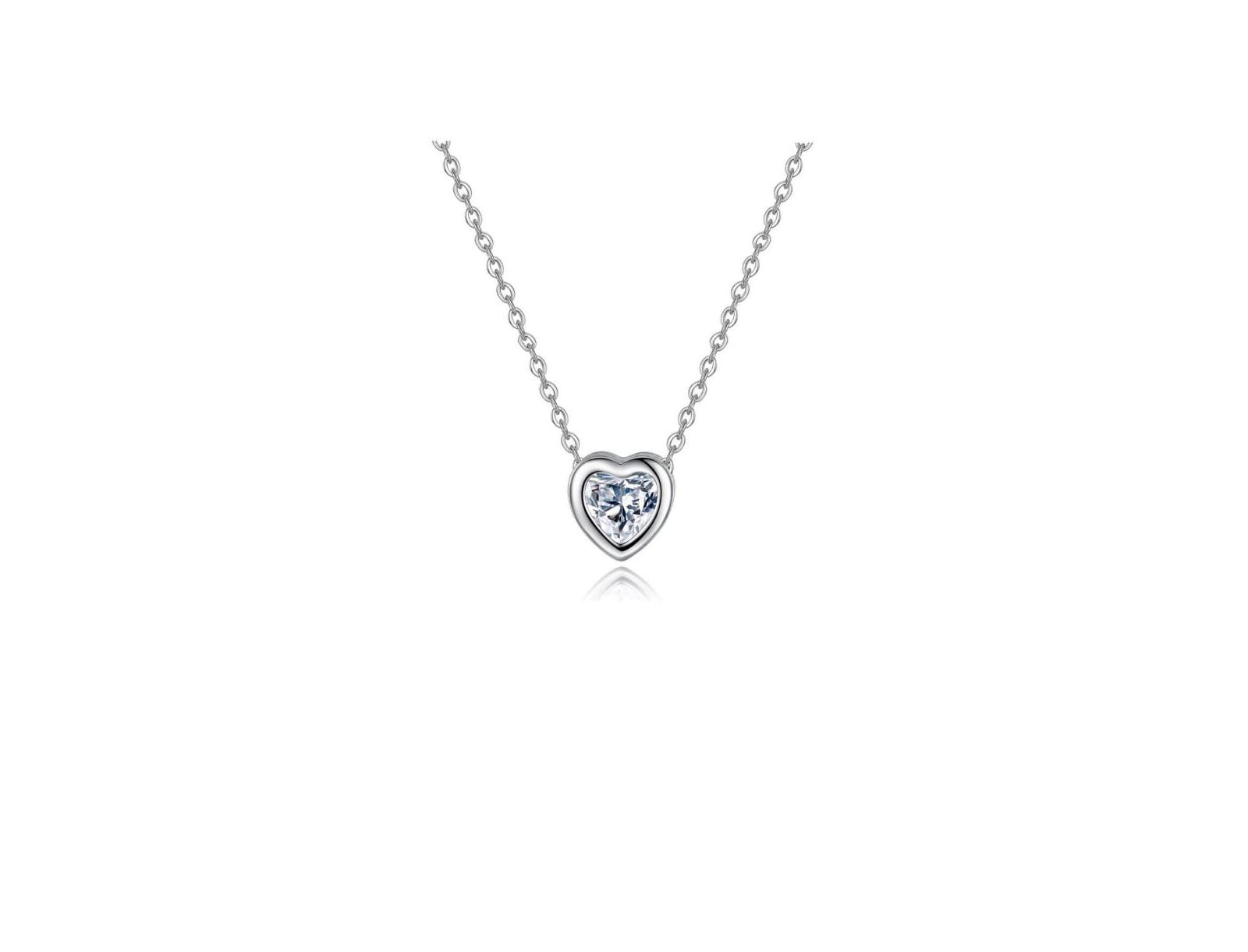 Подвеска в виде сердца с кристаллами Cubic Zirconia