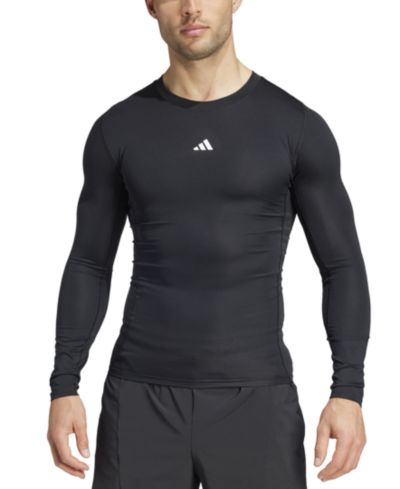 adidas Men's Tech-Fit Compression Crewneck T-Shirt