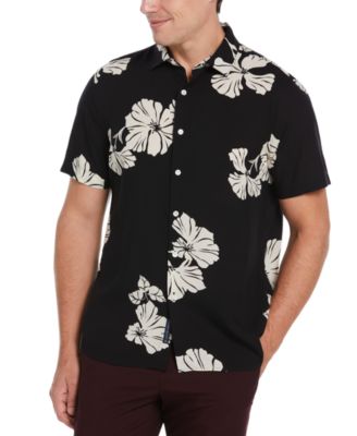 Мужская рубашка Perry Ellis с коротким рукавом и цветочным принтом
