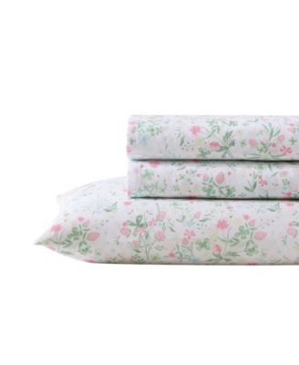 Laura Ashley Kids Microfiber 3 Piece Sheet Set, Twin XL