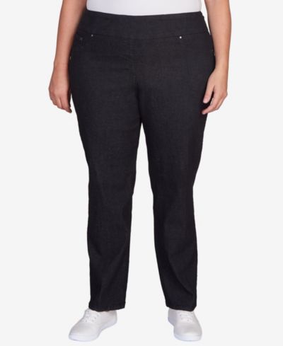 Ruby Rd. брюки из денима Plus Size с завышенной талией