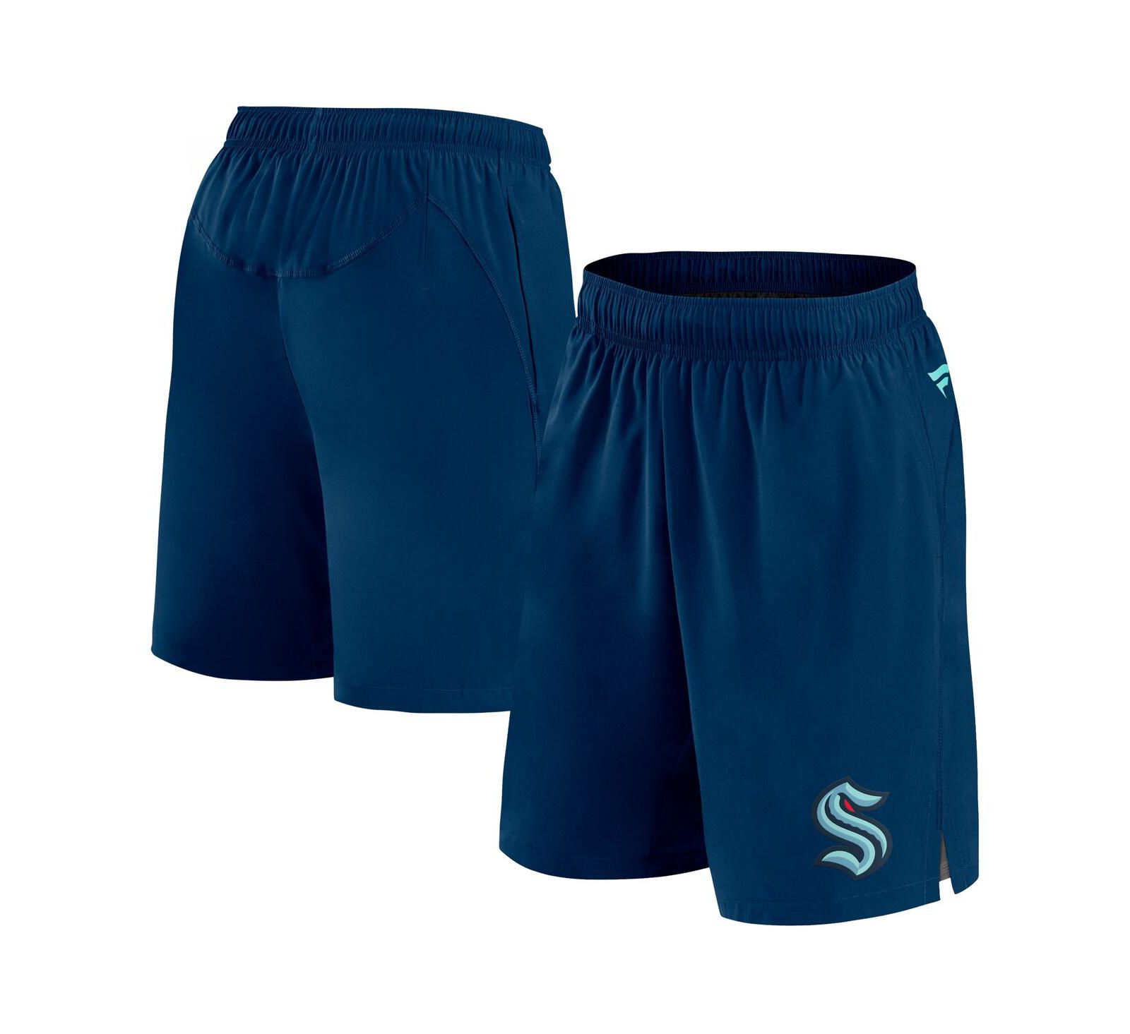 Men's Fanatics Deep Sea Blue Seattle Kraken Authentic Pro Tech Shorts