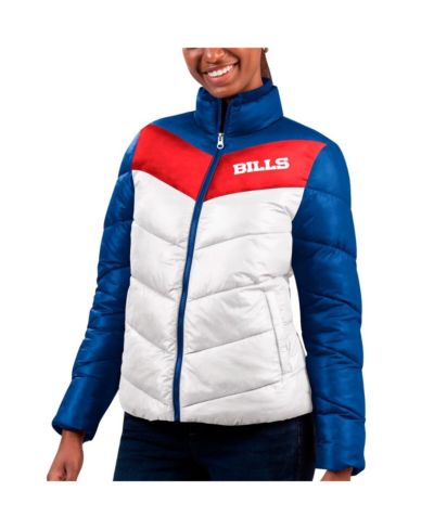 Women's G-III 4Her by Carl Banks White, Royal Buffalo Bills New Star Quilted Full-Zip Jacket