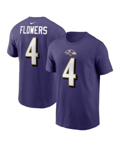 Мужская футболка Nike Zay Flowers Purple Baltimore Ravens Player Name and Number