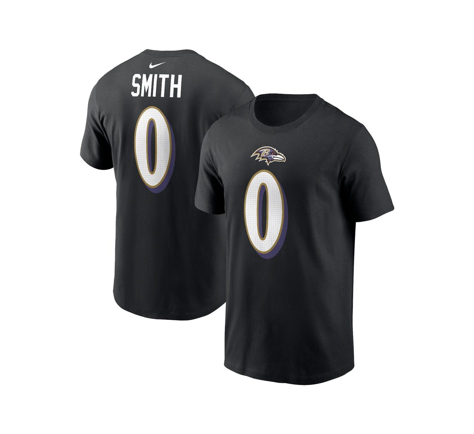 Мужская футболка Nike Roquan Smith Black Baltimore Ravens Player Name and Number