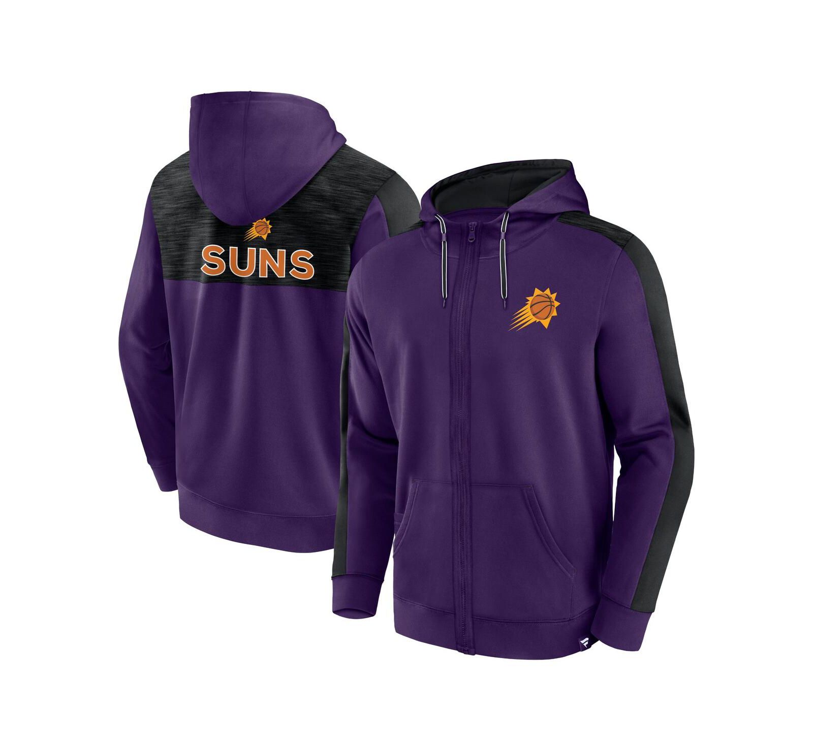Мужская толстовка на молнии Fanatics Purple Phoenix Suns Rainbow Shot