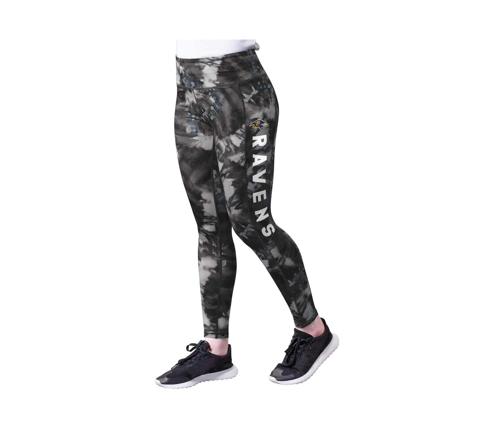 MSX by Michael Strahan Женские леггинсы Baltimore Ravens Aubrey Tie-Dye Black