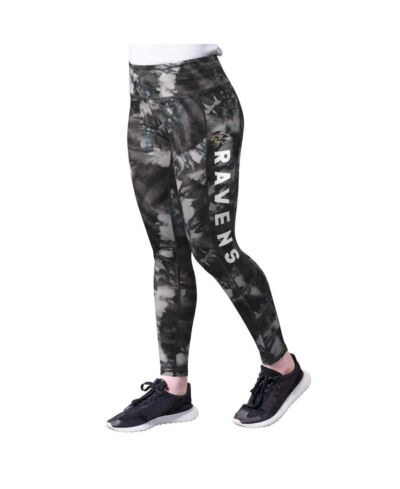 MSX by Michael Strahan Женские леггинсы Baltimore Ravens Aubrey Tie-Dye Black