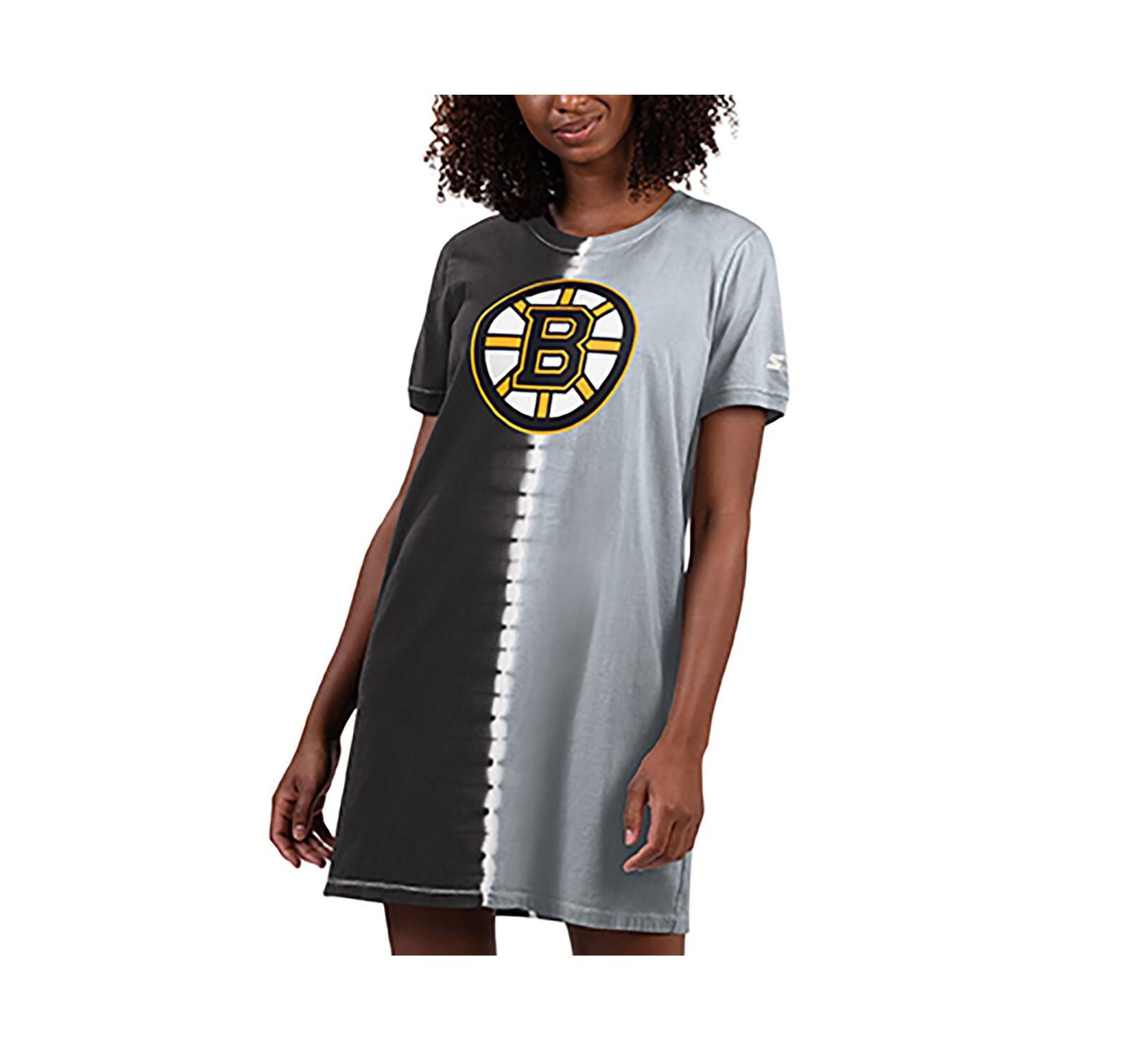 Women's Starter Black Boston Bruins Ace Tie-Dye Sneaker Dress