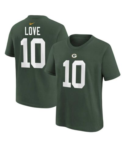 Детская футболка Nike Jordan Love Green Green Bay Packers Player Name and Number