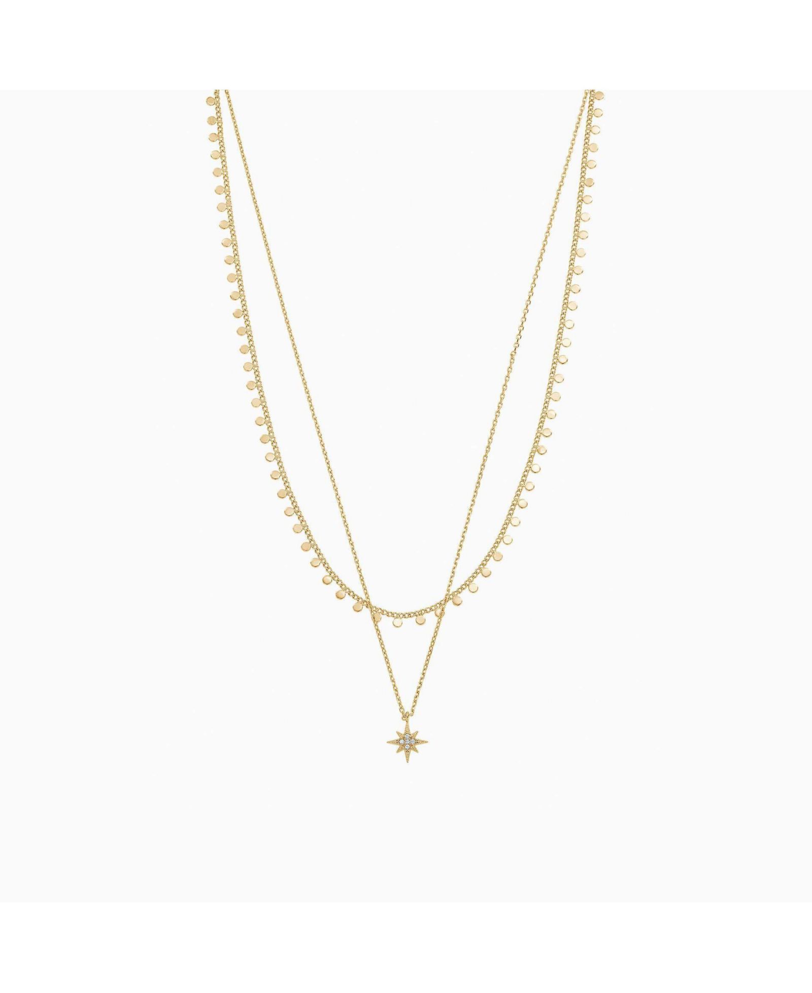 Многослойное ожерелье Bearfruit Jewelry 14k Gold Plated North Star Celestial Statement Jewelry