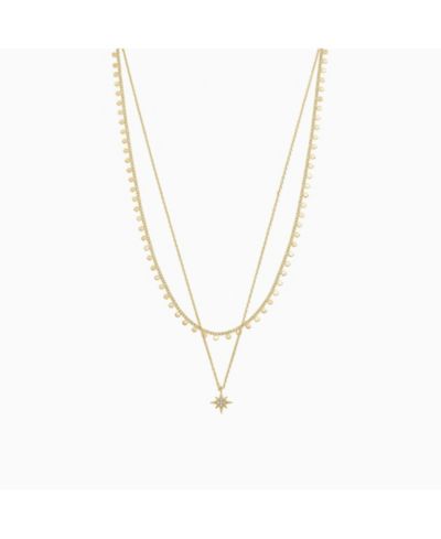 Многослойное ожерелье Bearfruit Jewelry 14k Gold Plated North Star Celestial Statement Jewelry