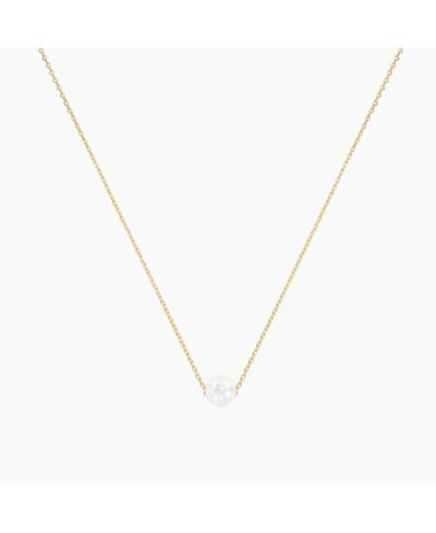 Минималистичное ожерелье Bearfruit Jewelry Sterling Silver 18k Gold Plated Abby Single Pearl
