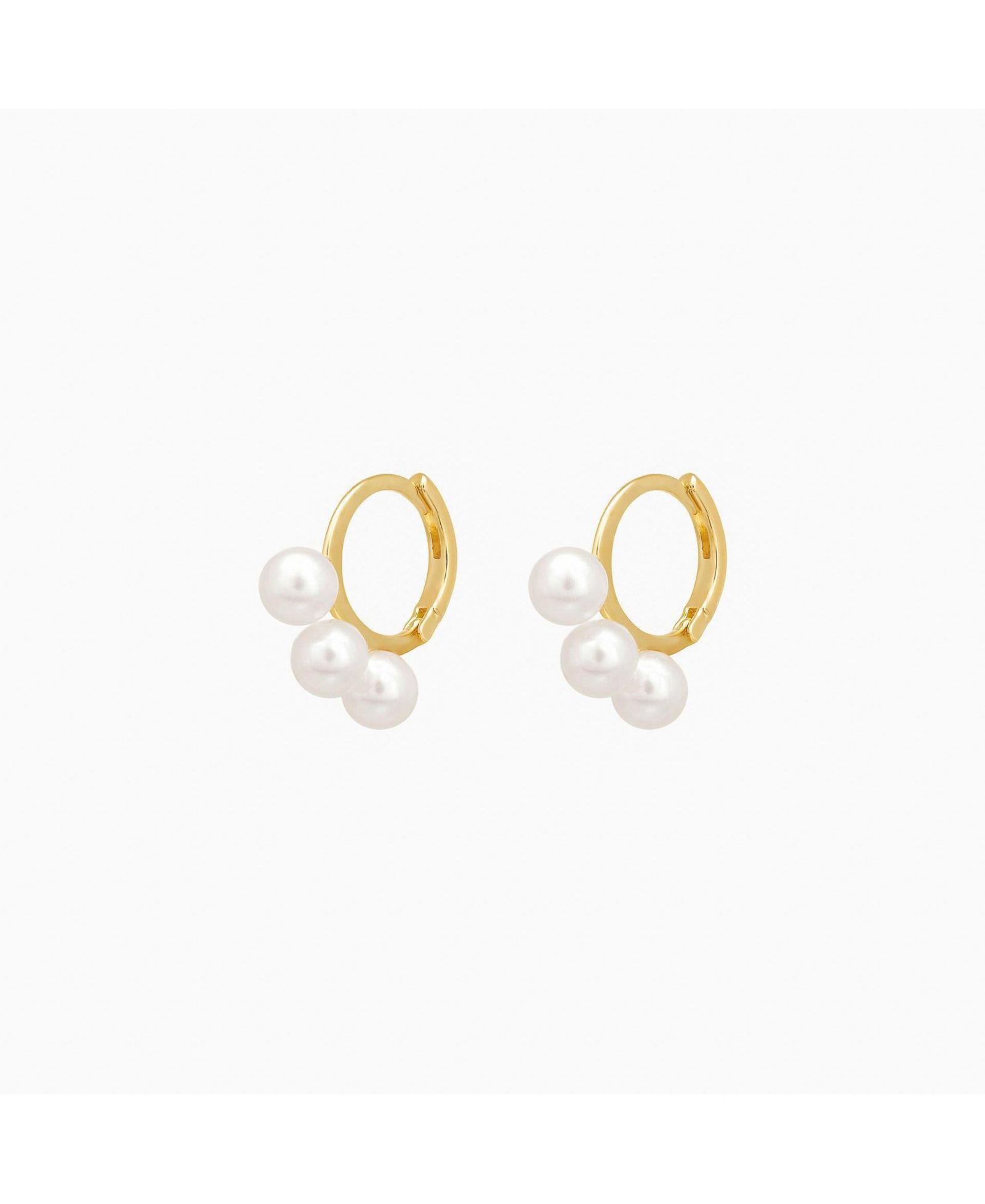 Серьги с жемчугом и напылением 18k Gold Sterling Silver Minimal Accent