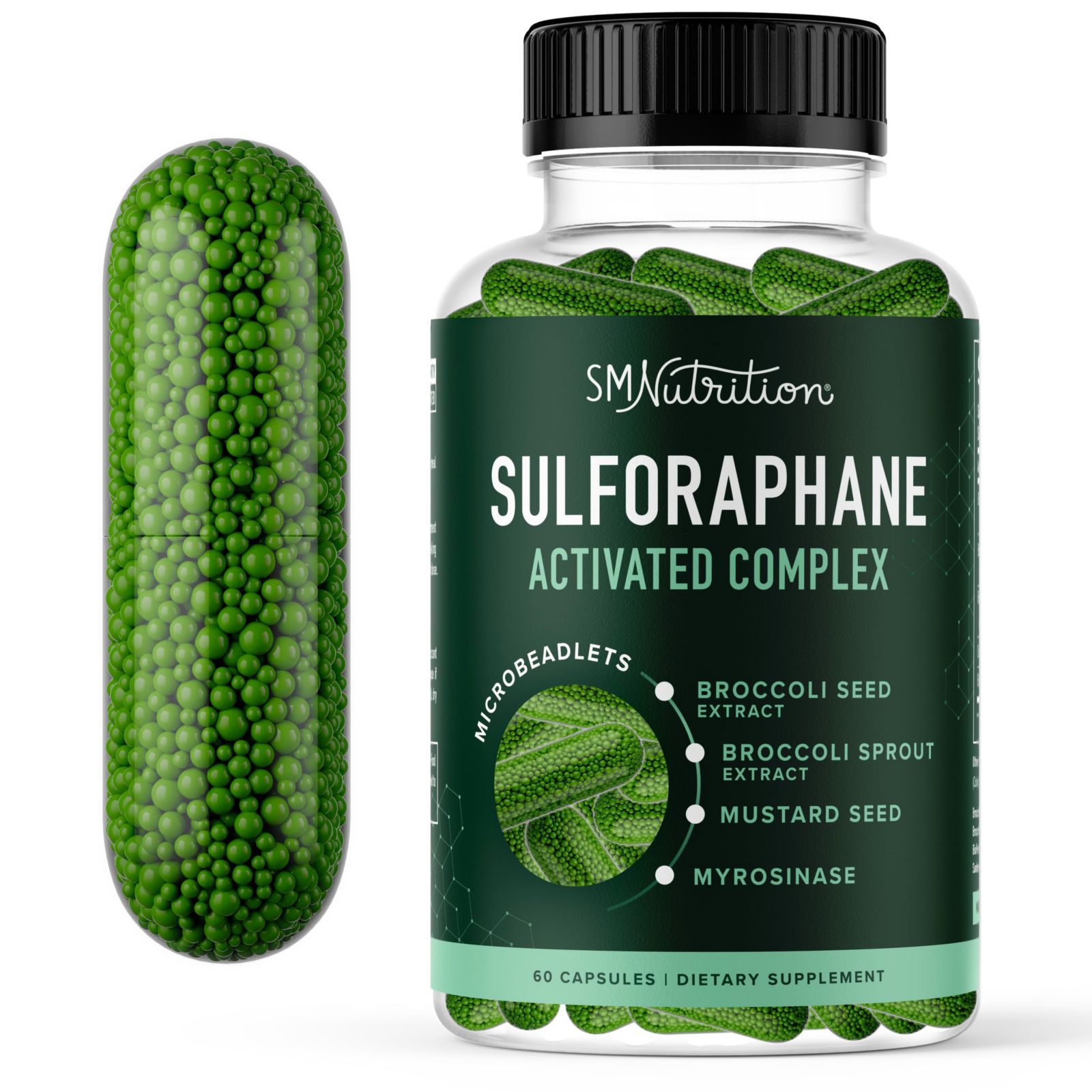 Капсулы с активированным комплексом сульфорафана SMNutrition, 60 шт