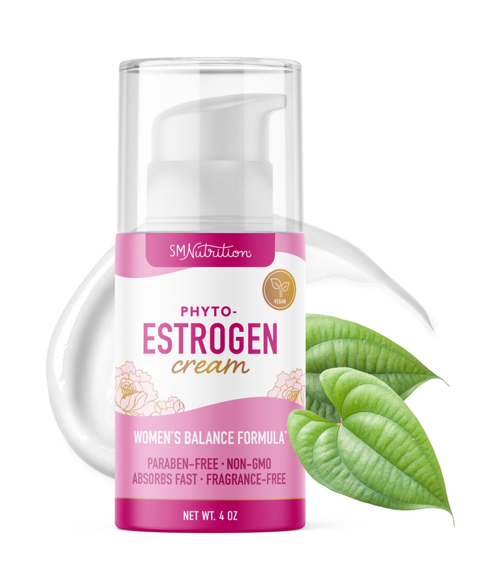 Крем Phyto Estrogen для женщин | Поддержка при приливах и менопаузе | 96 порций, 4oz Pump
