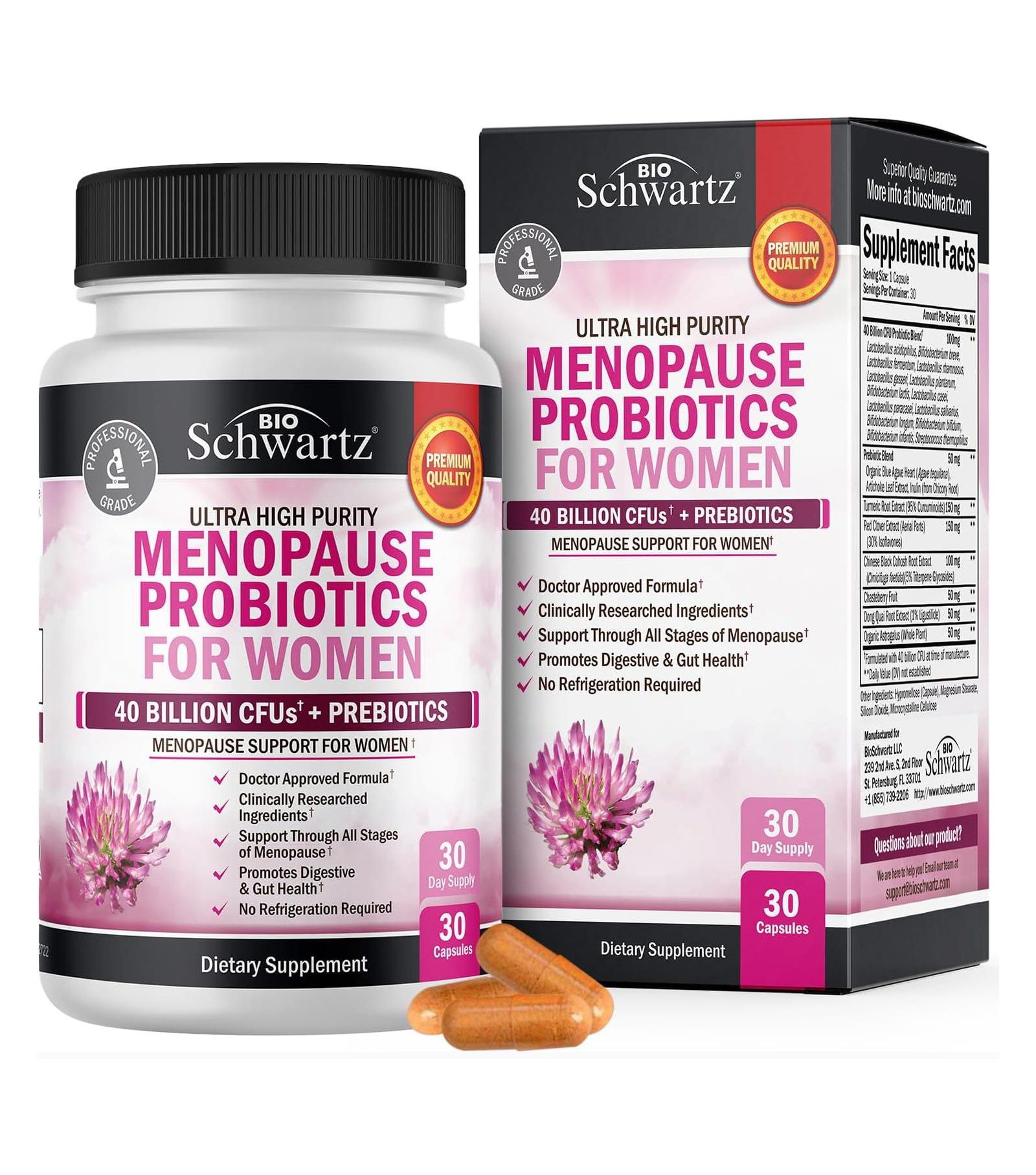 BioSchwartz Пробиотики для поддержки при менопаузе, 30 шт.