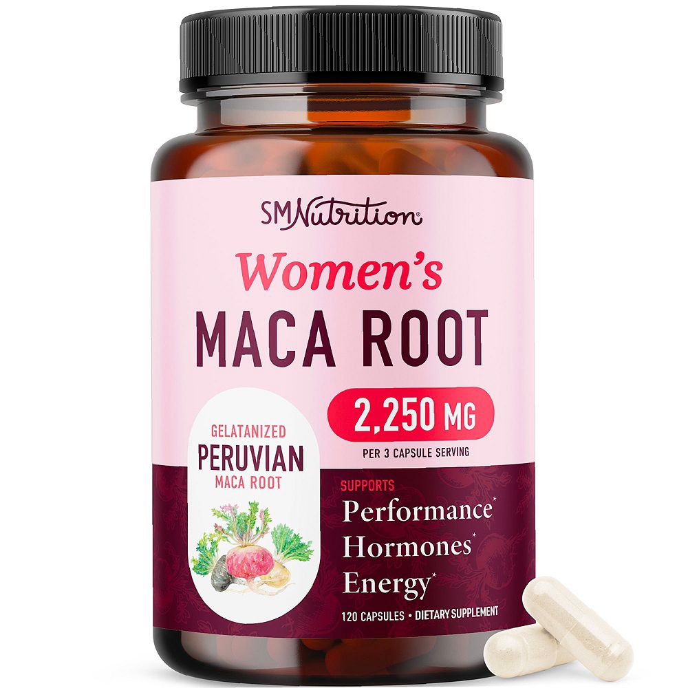 Капсулы из корня маки для женщин SMNutrition Peruvian Maca 2250MG Extra Strength