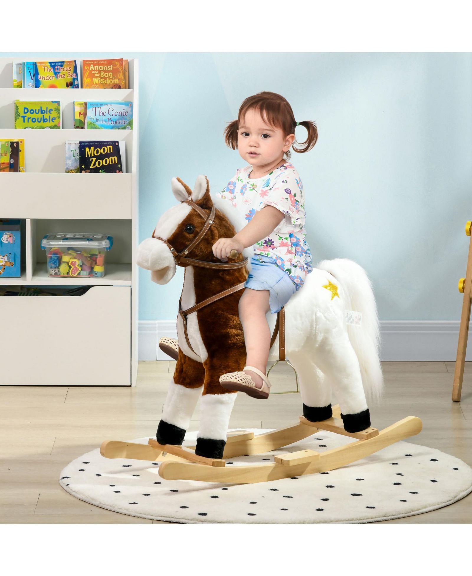 Качалка Qaba Rocking Horse для малышей с игрушкой