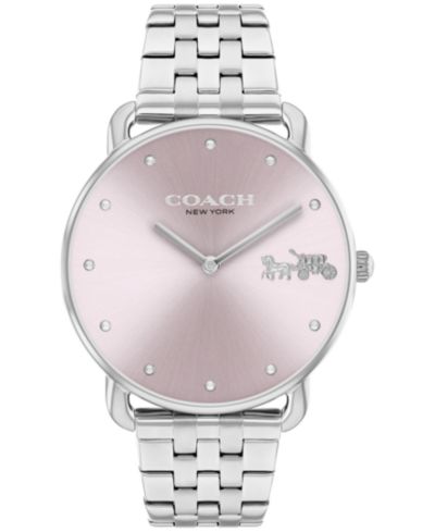 COACH Women's Elliot Silver-Tone Stainless Steel Bracelet Watch 36mm