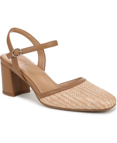 Женские туфли-лодочки Naturalizer Women's Wave Square Toe Ankle Strap Pumps
