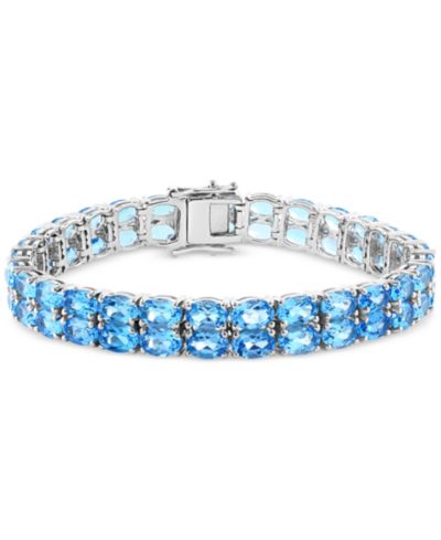 EFFY® Amethyst Tennis Bracelet (25-1/3 ct. t.w.) in Sterling Silver. (Also available in Citrine & Blue Topaz)