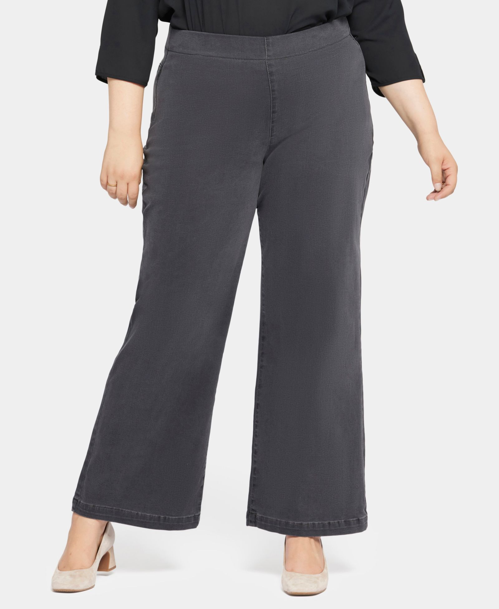 Джинсы NYDJ Plus Size Pull On Teresa Wide Leg