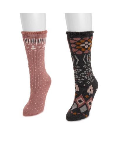 MUK LUKS Women's Tall Heat Retainers (2 Pair Pack)